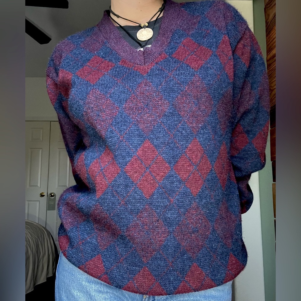 Vintage 90’s Jantzen Argyle Pullover
